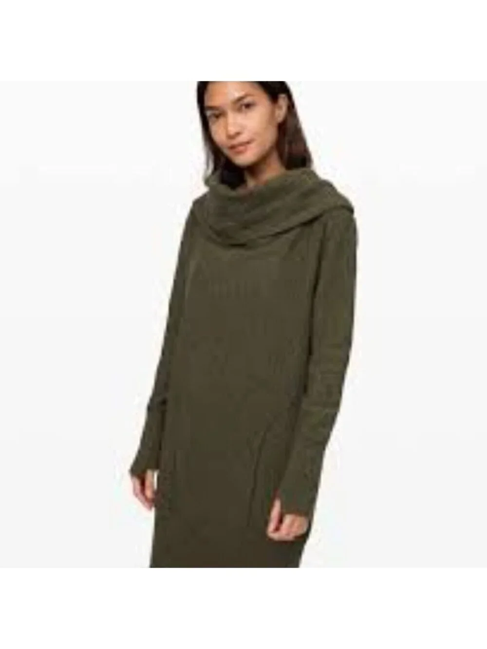 Lululemon Along the Way Dress Heathered Dark Olive M
